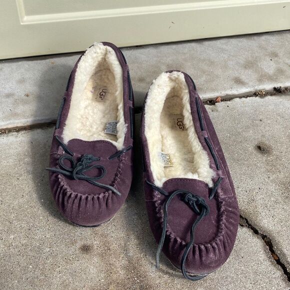 Purple Cozy UGG Moccasins for Fall/Winter - Picture 2 of 9
